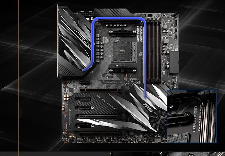 微星(msi) prestige x570 creation 创世板主板 amd 锐龙 5 3600处理