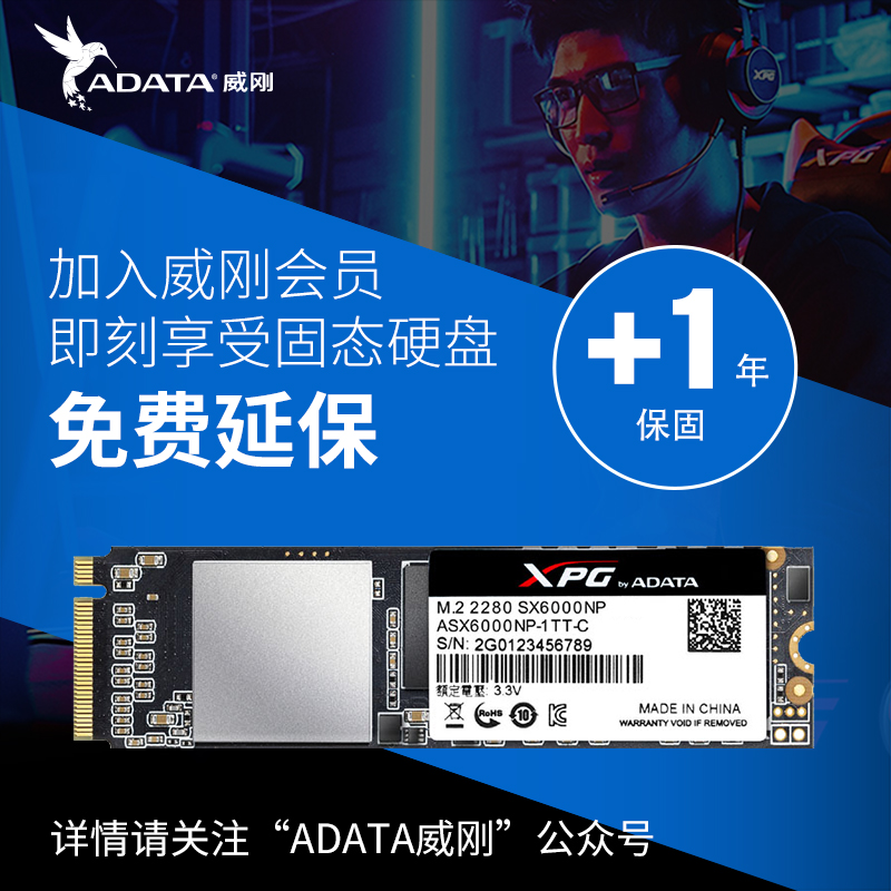 电脑及外设 电脑配件 ssd固态硬盘 威刚 威刚(adata) xpg-sx6000系列
