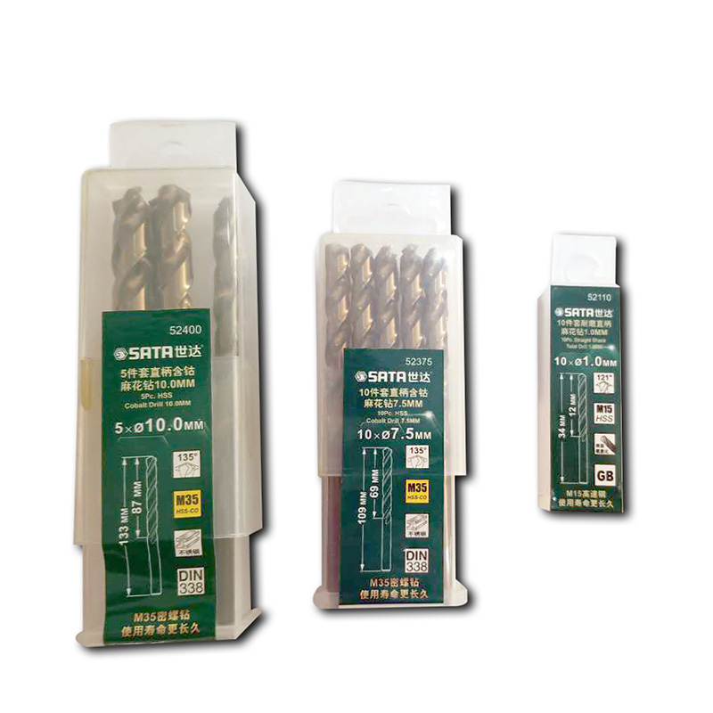 世达（SATA） 10件套直柄含钴麻花钻1.0 mm 52310 现货