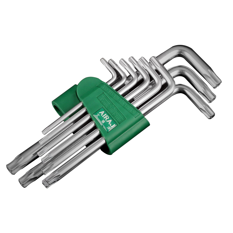 实用款内六角扳手套装单个内六方螺丝刀六棱角扳手英制t型梅花内6角板手 公制9件套