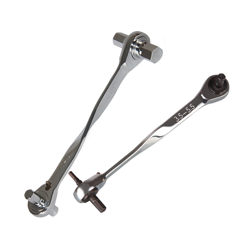 棘轮柄六角批头方扳手多功能工具内六角双向省力自动快速扳手套装 2*4-2.5*4