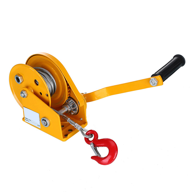 手动绞盘双向自锁式手摇卷扬牵引葫芦小型绞车升降吊机家用起重机 1200磅精品款（