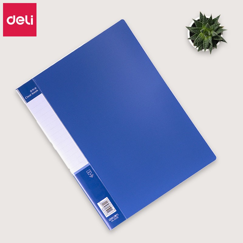 得力(deli)文件夹a4资料册资料夹插页夹办公收纳学生试卷卷子分类透明