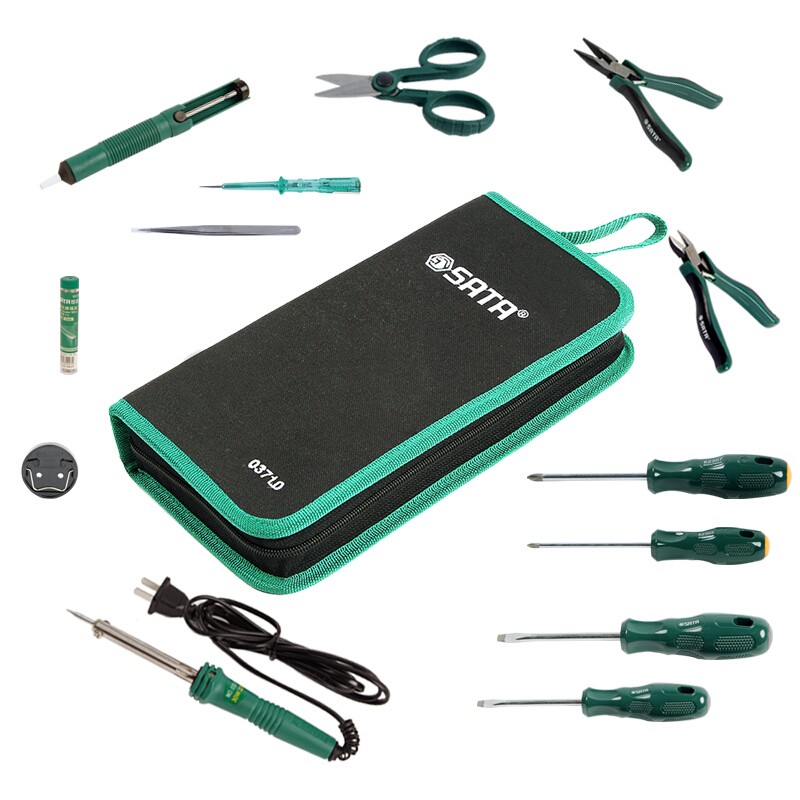 世达SATA 03710家用五金工具套装 13件电子维修组套 13件套 0371