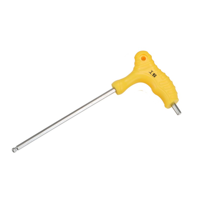 工蜂T型内六角扳手拐杖型内六角螺丝刀球头内六角橡胶手柄CVR材质公制球头内六角螺