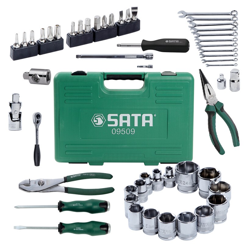 世达（SATA）09509 修车工具套装 汽修汽保棘轮扳手套筒套装小飞套装 09
