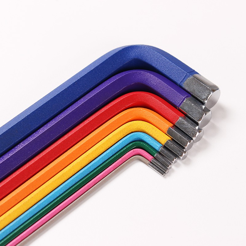 工蜂 彩色球头中长款内六角扳手组套装多功能9件套五金工具手动工具WS041-1G