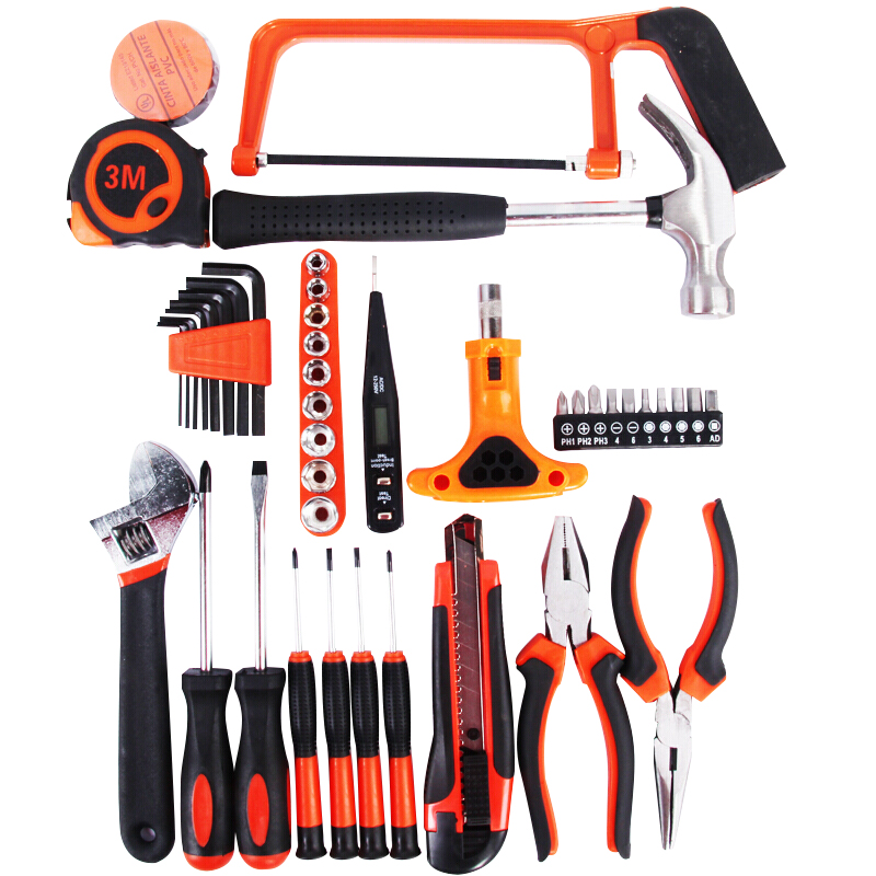 安捷顺82件套多功能实用家用工具套装电工木工维修五金手动工具组套扳手套筒组合套装