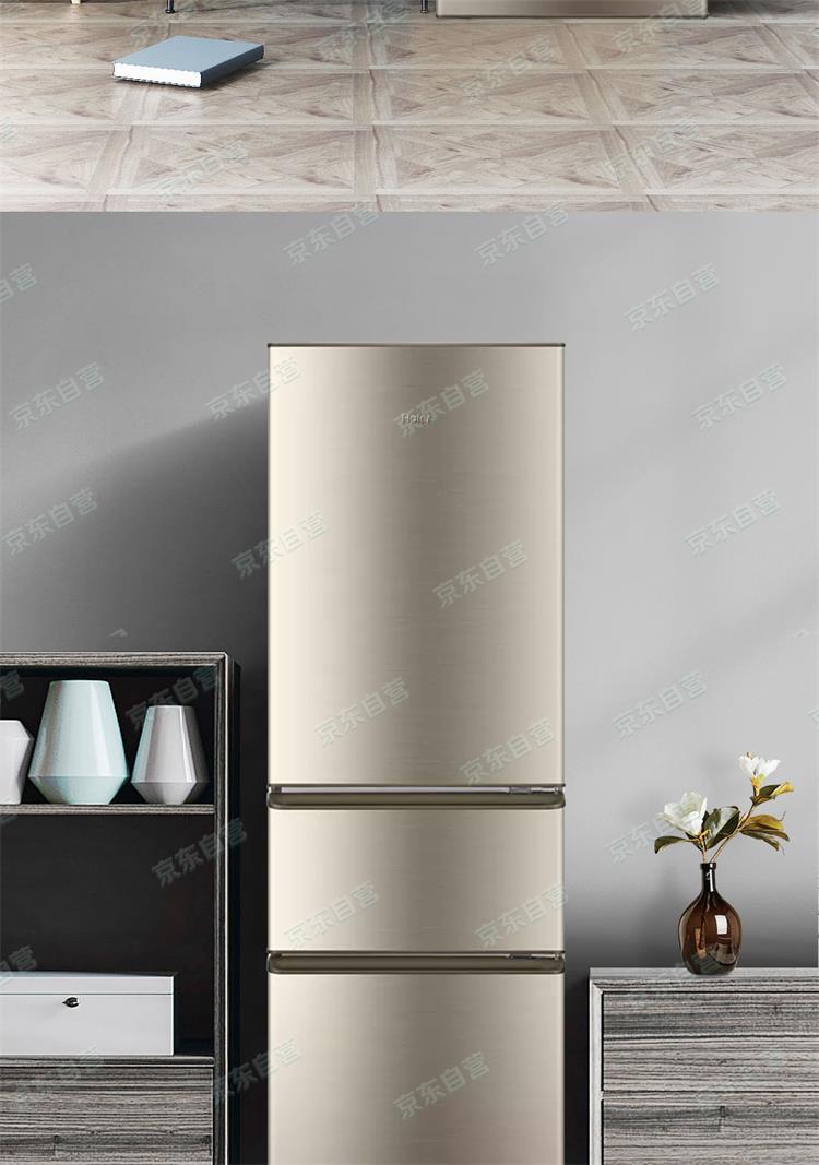 haier海尔冰箱bcd-218stps 三门节能省电直冷电冰箱软冷冻-北京洁简