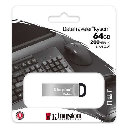 金士頓（Kingston）64GB USB 3.2 Gen 1 U盤 DTKN  金屬外殼 讀速200MB/s